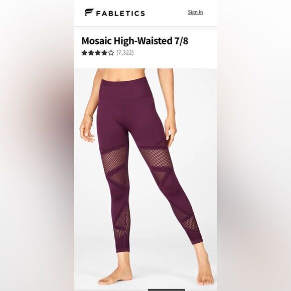 Fabletics deep purple leggings size XS NWT - Picture 1 of 7